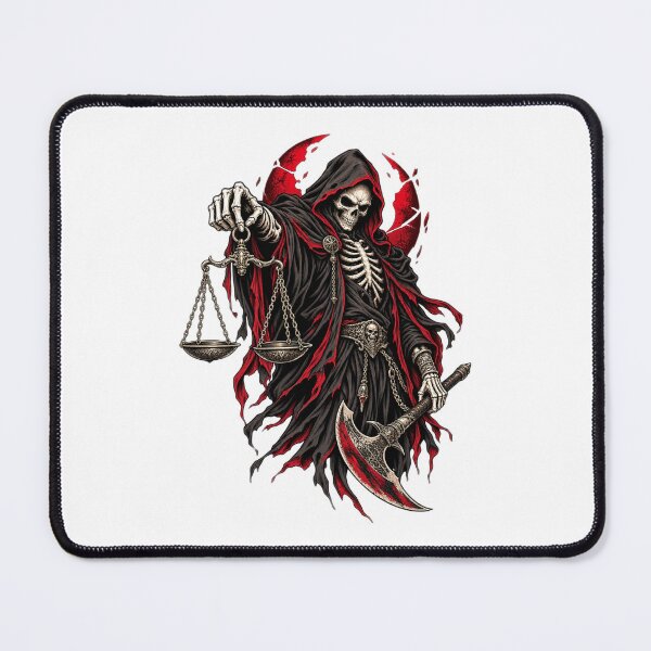 Item preview, Grim Reaper Scales of Justice Executioner Axe - Dark Metal Gothic Graphic designed and sold by VYBEHAUS.