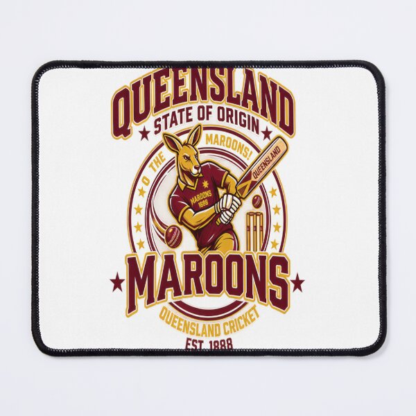 Item preview, Queensland Maroons Vintage Cricket Kangaroo – Queensland State of Origin Sports Design designed and sold by CatLovers Studio.