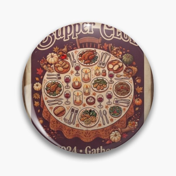 Artikelvorschau, Supper Club Est. at Home – Retro Dinner Party Kitchen Print entworfen und verkauft von joy-Moons.
