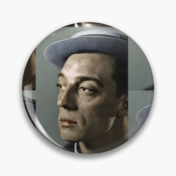 Item preview, Colorized Close Up Portrait of Buster Keaton, Single and Repeating Pattern designed and sold by Nicolette Olivier.