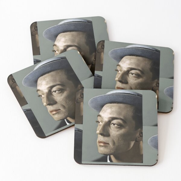 Item preview, Colorized Close Up Portrait of Buster Keaton, Single and Repeating Pattern designed and sold by Nicolette Olivier.