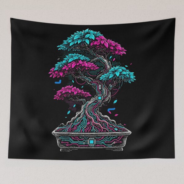 Item preview, Neon Cybernetic Bonsai Circuit Garden designed and sold by FUIRY .