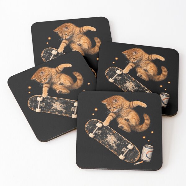 Item preview, Vintage Kitten and Skateboard designed and sold by SassCity.