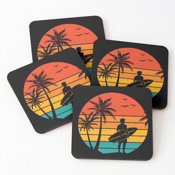 Item preview, Retro Sunset Surfer - Summer Vacation Beach designed and sold by Marshallamoakohene.