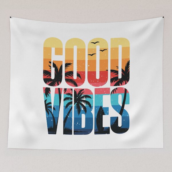 Item preview, Good Vibes - Vintage Distressed Retro Beach designed and sold by Marshallamoakohene.