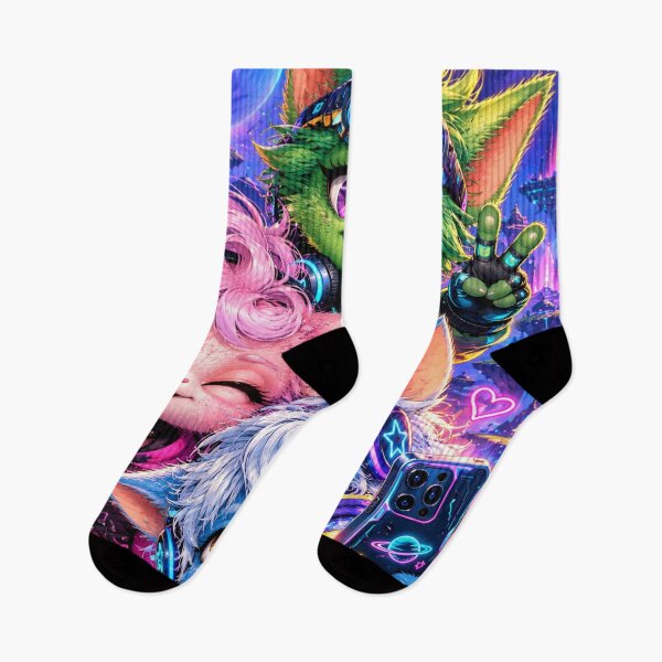 Item preview, Cyberpunk cute cats selfie designed and sold by urbanshop7.