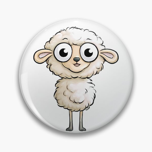 Item preview, Funny Cartoon Sheep designed and sold by Retro Whimsy.