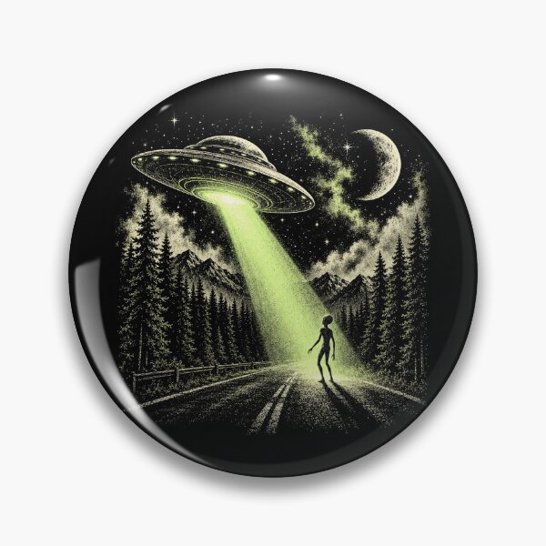 Item preview, Vintage UFO Abduction Night Scene designed and sold by SassCity.