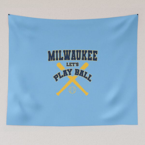Item preview, Milwaukee Lets Play Ball Crossed Baseball Bats designed and sold by MASMUS27.