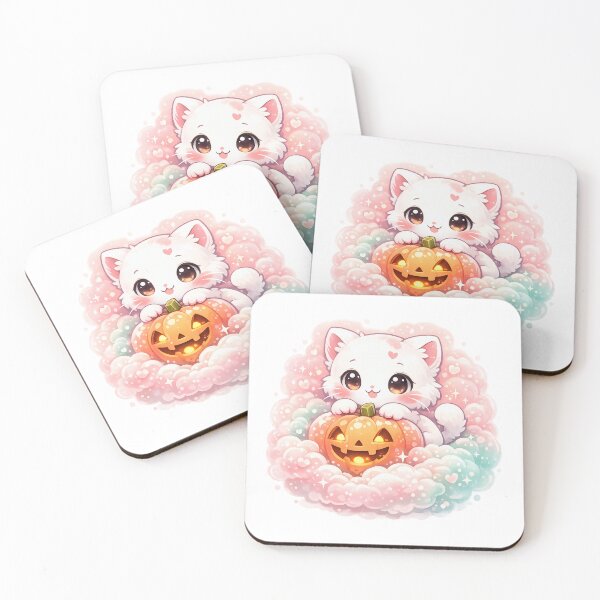Item preview, Pastel Cloud Jack‑O’‑Lantern Kitty designed and sold by Sommium .