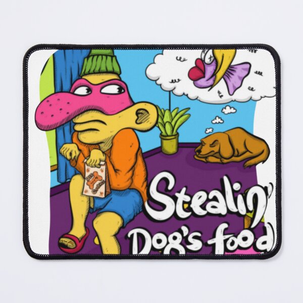 Item preview, Stealin' Dog's Food Funny Cartoon designed and sold by Urmaximize.