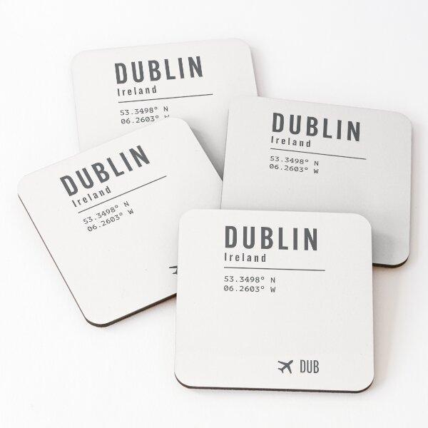 Item preview, Title  Dublin Ireland Coordinates Travel Typography designed and sold by drTerrens.