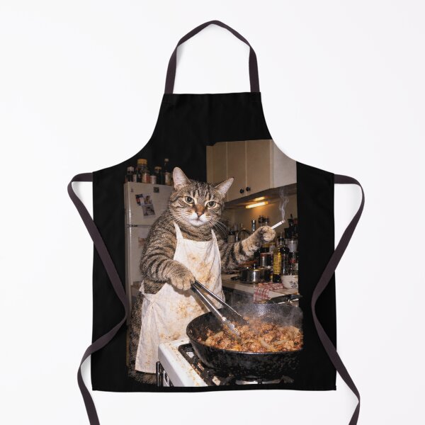 Item preview, Smoking Chef Cat in Grungy Kitchen designed and sold by SassCity.