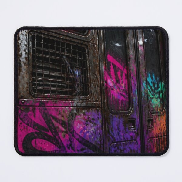 Item preview, Cyberpunk Subway Train Metal Wall Graffiti Techwear designed and sold by LazyDayzCo.