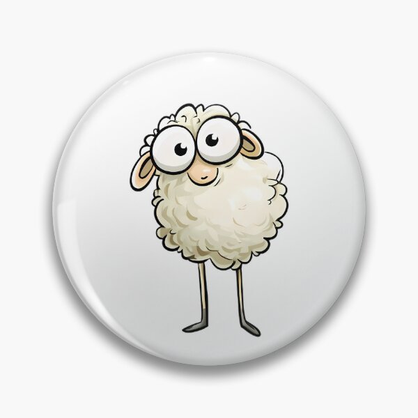 Item preview, Funny Cartoon Sheep designed and sold by Retro Whimsy.