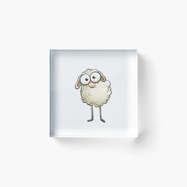 Item preview, Funny Cartoon Sheep designed and sold by Retro Whimsy.
