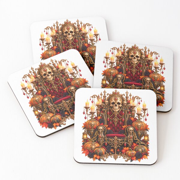 Item preview, Baroque Skull Throne – Gothic Halloween Emblem designed and sold by Clothes With Smiling Animals Walt Gral.