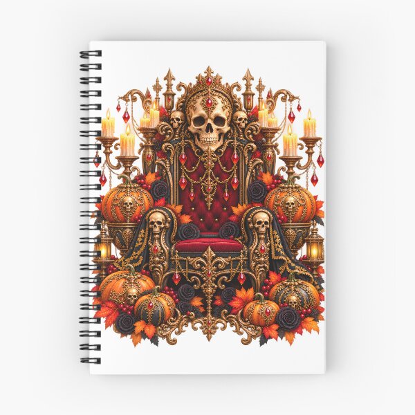 Item preview, Baroque Skull Throne – Gothic Halloween Emblem designed and sold by Clothes With Smiling Animals Walt Gral.