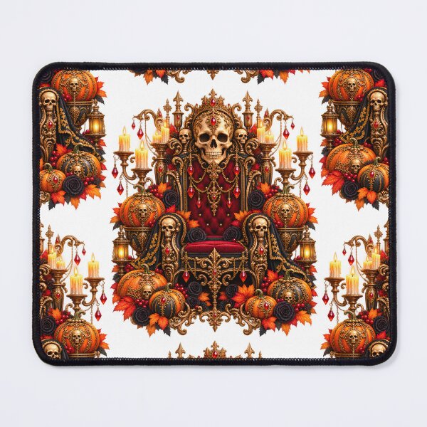 Item preview, Baroque Skull Throne – Gothic Halloween Emblem designed and sold by Clothes With Smiling Animals Walt Gral.
