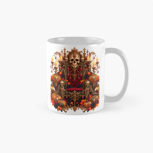 Item preview, Baroque Skull Throne – Gothic Halloween Emblem designed and sold by Clothes With Smiling Animals Walt Gral.