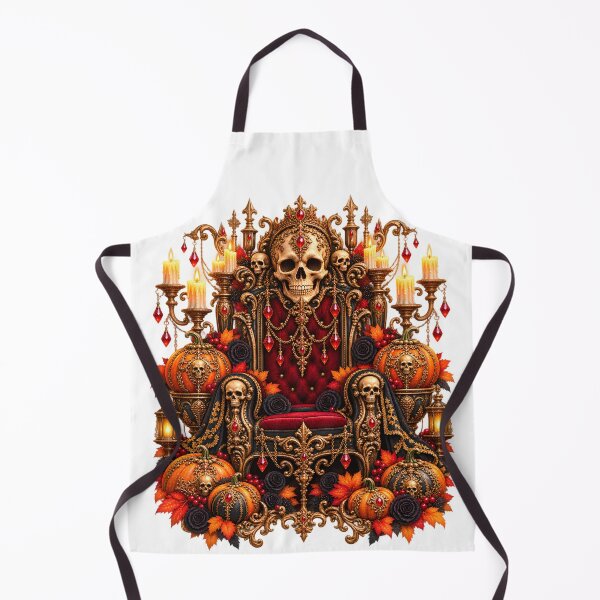 Item preview, Baroque Skull Throne – Gothic Halloween Emblem designed and sold by Clothes With Smiling Animals Walt Gral.
