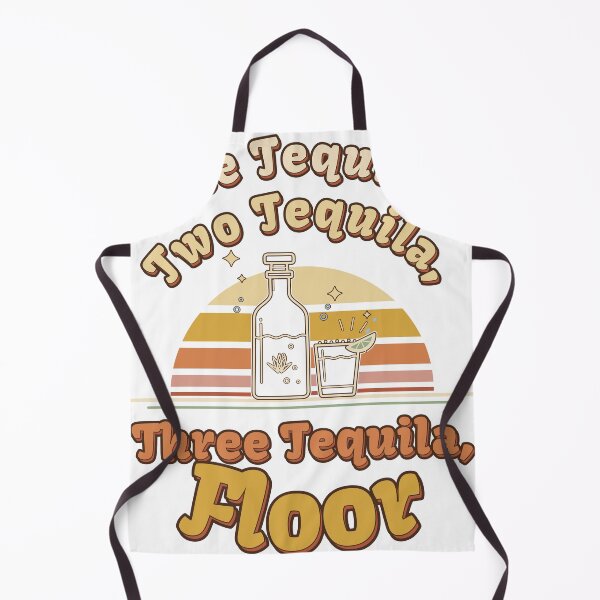 Artikelvorschau, One Tequila Two Tequila Three Tequila Floor – Retro Sunset Funny Drinking entworfen und verkauft von LesGTs.
