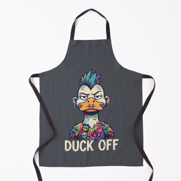 Item preview, Duck Off Punk Rock Mallard Tattooed Mohawk Duck designed and sold by Amir Faysal.