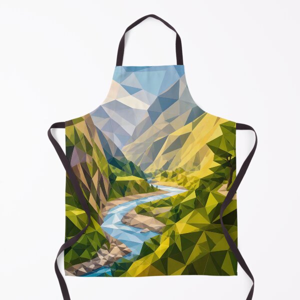 Item preview, Geometric Landscape with River designed and sold by Vicky Brago-Mitchell®.