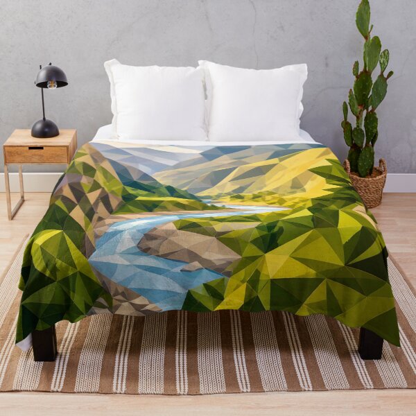Item preview, Geometric Landscape with River designed and sold by Vicky Brago-Mitchell®.