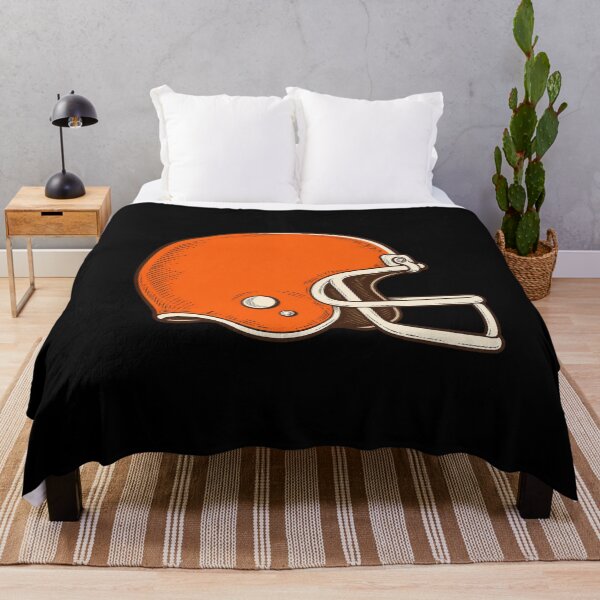 Item preview, Casco naranja de los Cleveland Browns, perfil lateral, estilo vintage designed and sold by purrinink.