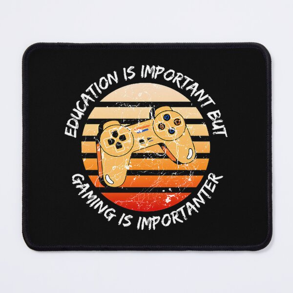 Item preview, Education Is Important But Gaming Is Importanter Retro Grunge Sunset Controller Design designed and sold by Unwind Today.