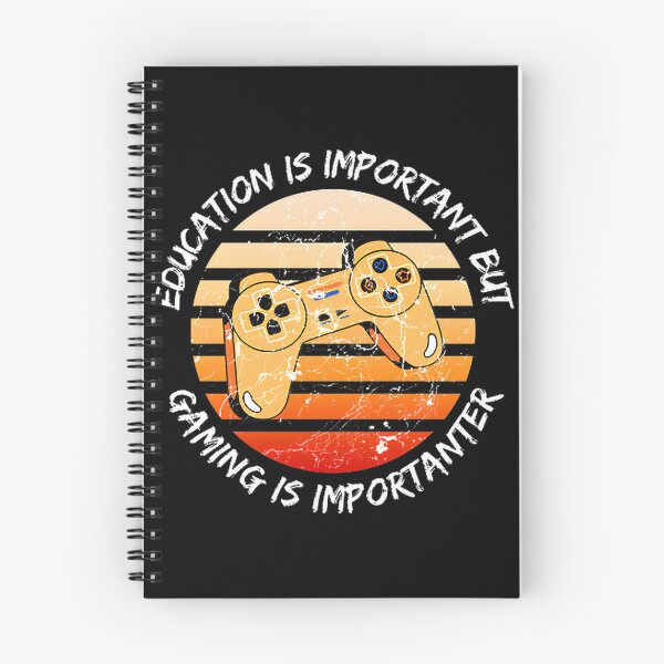Item preview, Education Is Important But Gaming Is Importanter Retro Grunge Sunset Controller Design designed and sold by Unwind Today.