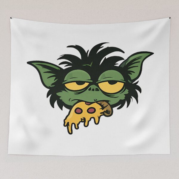 Item preview, Funny Exhausted Gremlin Face designed and sold by Retro Whimsy.