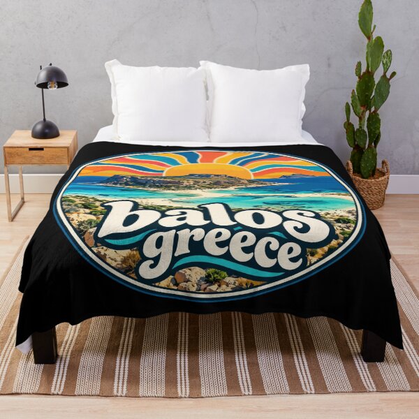 Artikelvorschau, Balos-Lagune, Kreta, Griechenland, Retro, Trippy Art, Reisen entworfen und verkauft von TomFrontierArt.