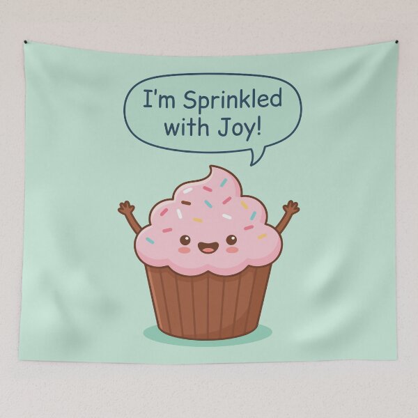 Item preview, I'm Sprinkled With Joy Cute Kawaii Cupcake designed and sold by Amir Faysal.