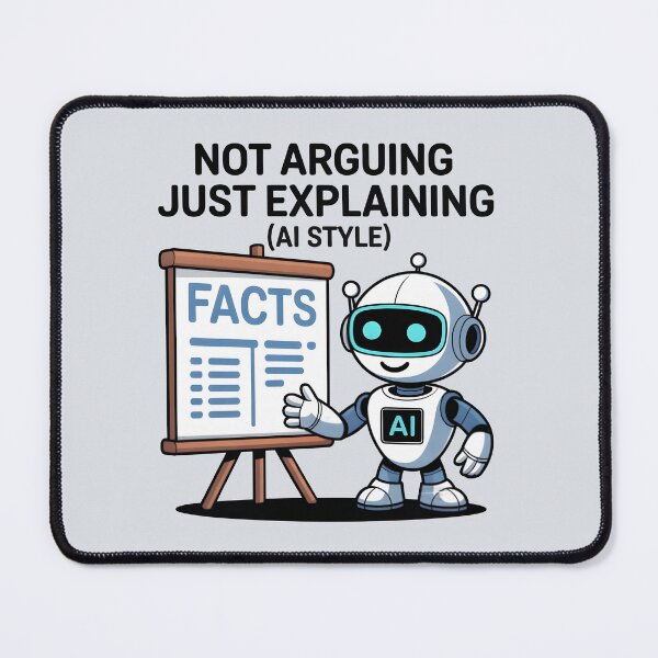 Item preview, Not Arguing, Just Explaining (AI Style) – Funny AI Humor Design designed and sold by Jollys-ArtShop.