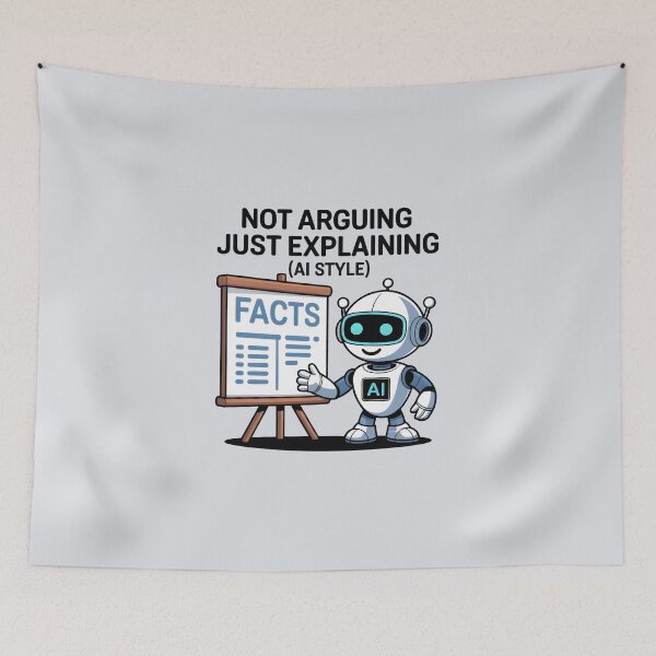 Item preview, Not Arguing, Just Explaining (AI Style) – Funny AI Humor Design designed and sold by Jollys-ArtShop.