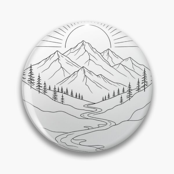 Item preview, Alberta Line Art — Mountain Tote designed and sold by Sentient Cyborg Solutions.