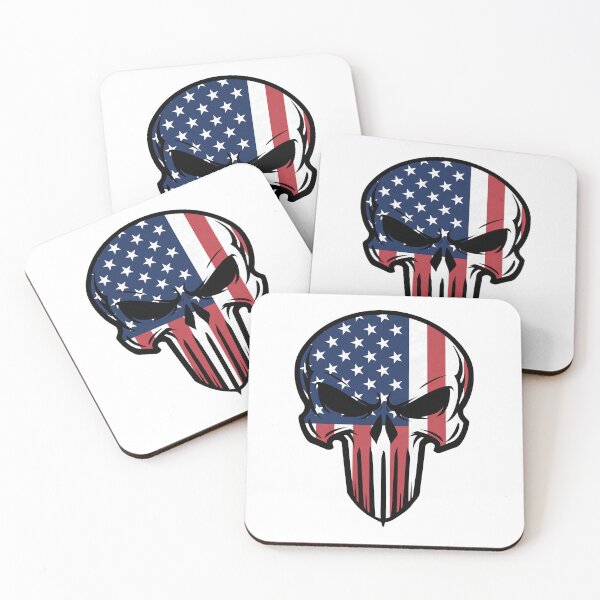 Item preview, American Flag Skull - Patriotic USA Skull designed and sold by Marshallamoakohene.