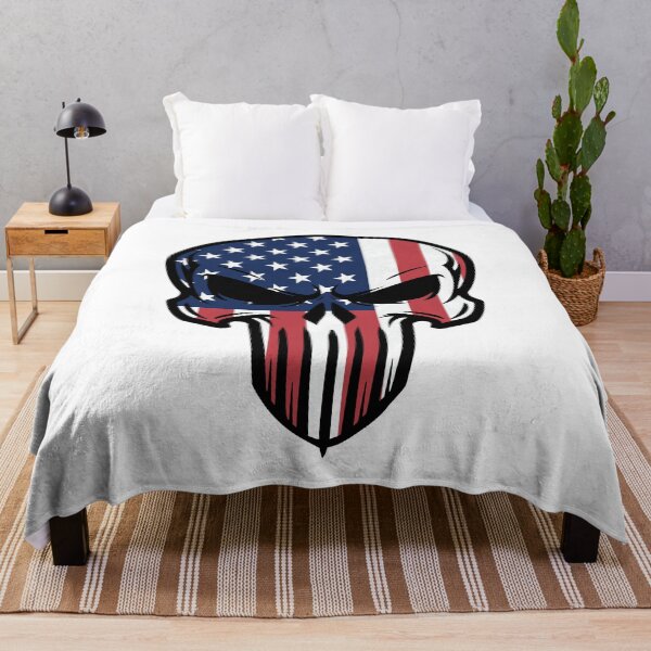 Item preview, American Flag Skull - Patriotic USA Skull designed and sold by Marshallamoakohene.