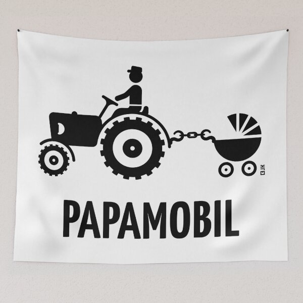 Artikelvorschau, Papamobil (Trecker Und Kinderwagen / Vater Und Sohn / Landwirt / Black) entworfen und verkauft von Roderix.