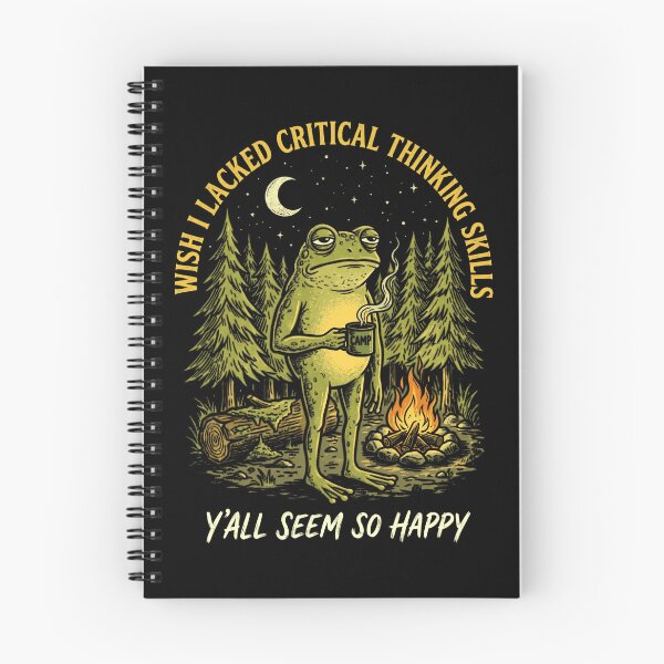 Item preview, Wish I Lacked Critical Thinking Skills Y'all Seem So Happy Frog Critical Thinker Sarcastic Humor designed and sold by FolkGraphics.