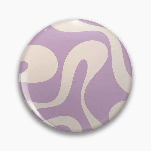 Item preview, Abstract Soft Curves Retro Modern Pattern in Lavender and Cream designed and sold by kierkegaard.