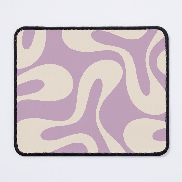 Item preview, Abstract Soft Curves Retro Modern Pattern in Lavender and Cream designed and sold by kierkegaard.