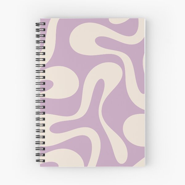 Item preview, Abstract Soft Curves Retro Modern Pattern in Lavender and Cream designed and sold by kierkegaard.