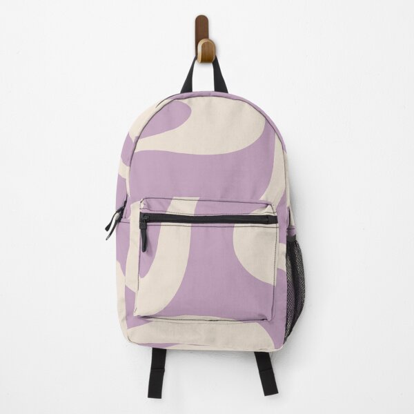 Artikelvorschau, Abstraktes, sanft geschwungenes Retro-Modern-Muster in Lavendel und Creme entworfen und verkauft von kierkegaard.