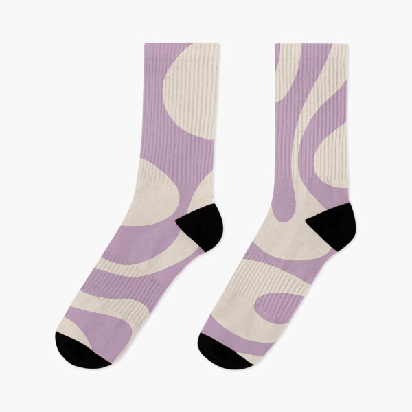 Item preview, Diseño abstracto de curvas suaves estilo retro moderno en lavanda y crema. designed and sold by kierkegaard.