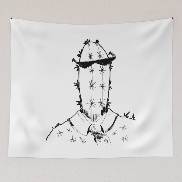 Item preview, Chico cactus genial - Boceto a tinta de suculenta vestida designed and sold by BarnBurns.