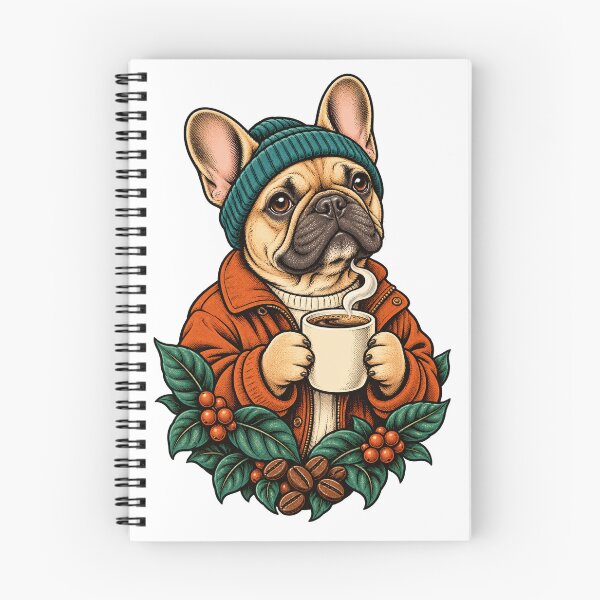 Item preview, French Bulldog Retro Coffee Break designed and sold by PlanetPiperArt.