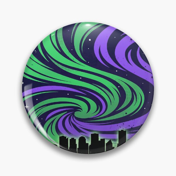 Item preview, Aurora Over Edmonton — Northern Lights Tee designed and sold by Sentient Cyborg Solutions.